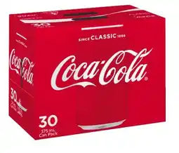 Coles Coca-Cola Soft Drink 30x375mL offer