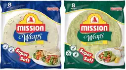 Coles Mission Wraps 8 Pack 567g offer