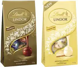 Coles Lindt Lindor Bag 121g-125g offer