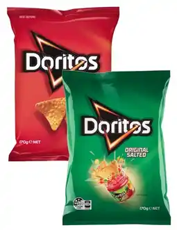 Coles Doritos Corn Chips 150g-170g offer