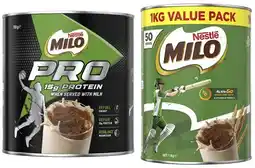 Coles Nestlé Milo 1kg or Milo Pro 700g offer
