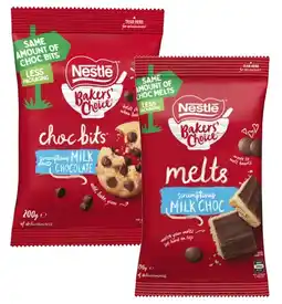 Coles Nestlé Baking Chocolate Melts or Bits 200g-290g offer