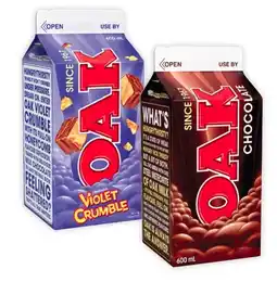 Coles Oak Flavoured Milk 600mL offer
