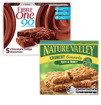 Coles Fibre One Bars 100g-120g or Nature Valley Bars 252g offer