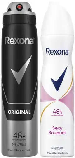 Coles Rexona Antiperspirant Aerosol Deodorant 250mL offer