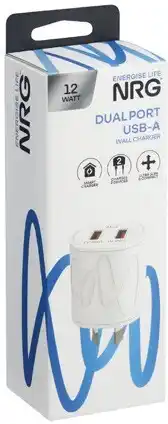 Coles NRG Wall Charger Dual USB-A 1 Each offer