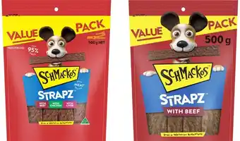 Coles Schmackos Dog Treats 500g offer