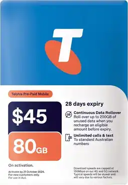 Telstra $45 SIM Kit