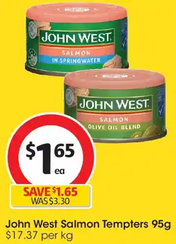 Coles John West Salmon Tempters 95g offer
