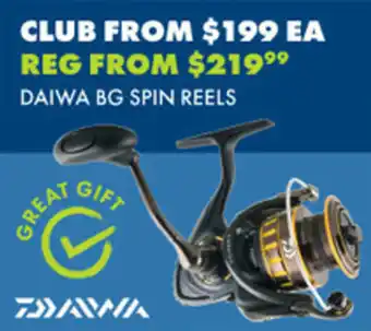 BCF DAIWA BG SPIN REELS offer