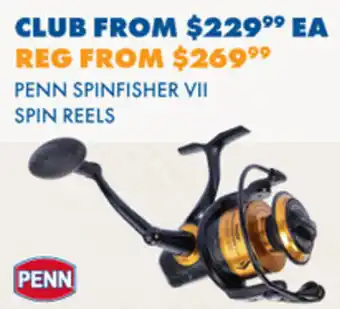 BCF PENN SPINFISHER VII SPIN REELS offer