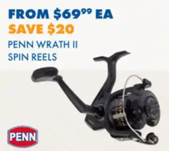 BCF PENN WRATH II SPIN REELS offer