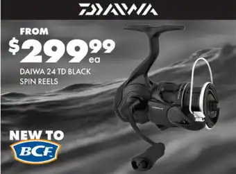 BCF DAIWA 24 TD BLACK SPIN REELS offer