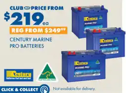 BCF CENTURY MARINE PRO BATTERIES offer