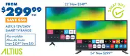 ALTIUS 12V/240V SMART TV RANGE