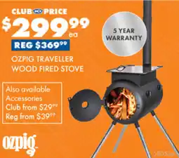 BCF OZPIG TRAVELLER WOOD FIRED STOVE offer