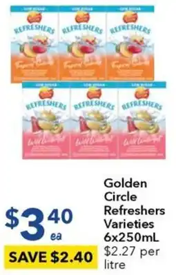 Ritchies Golden Circle Refreshers Varieties 6x250mL offer