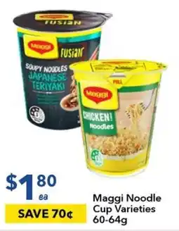 Ritchies Maggi Noodle Cup Varieties 60-64g offer