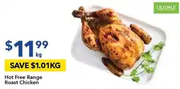 Ritchies Hot Free Range Roast Chicken per kg offer
