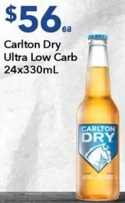 Ritchies Carlton Dry Ultra Low Carb 24x330mL offer