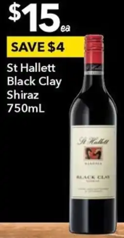 Ritchies St Hallett Black Clay Shiraz 750mL offer