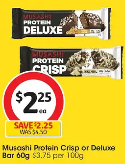 Coles Musashi Protein Crisp or Deluxe Bar 60g offer