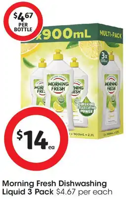 Coles Morning Fresh Dishwashing Liquid 3 Pack offer