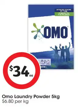 Coles Omo Laundry Powder 5kg offer
