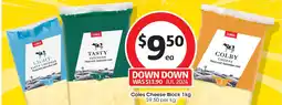 Coles Coles Cheese Block 1kg offer