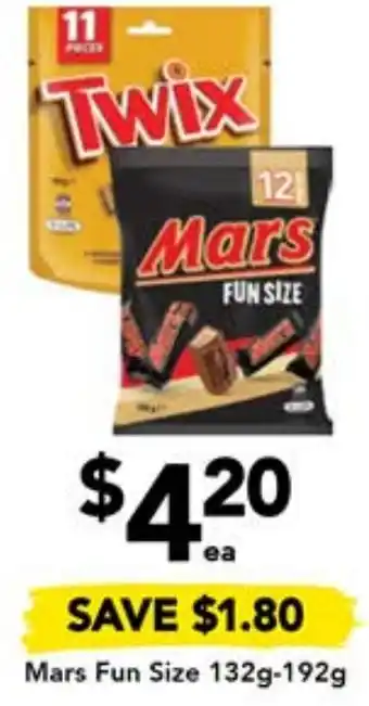 Drakes Mars Fun Size 132g-192g offer