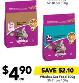 Drakes Whiskas Cat Food 800g offer