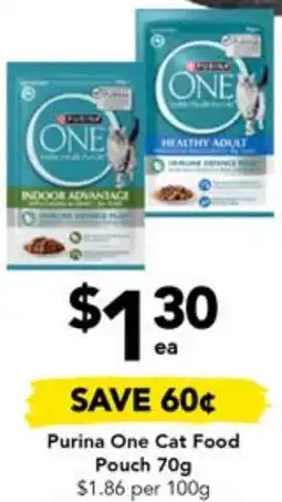 Drakes Purina One Cat Food Pouch 70g offer