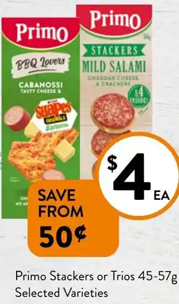 Foodworks Primo Stackers or Trios 45-57g offer