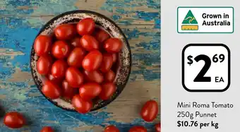 Foodworks Mini Roma Tomato 250g Punnet offer