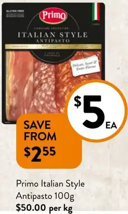 Foodworks Primo Italian Style Antipasto 100g offer