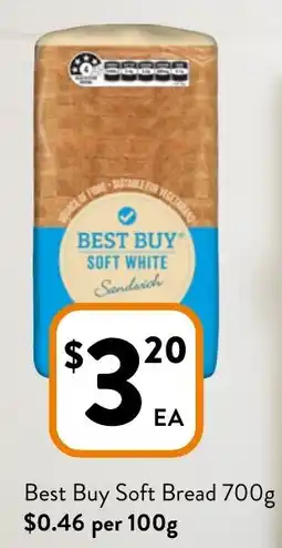 Foodworks Best Buy Soft Bread 700g offer