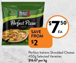 Foodworks Perfect Italiano Shredded Cheese 450g offer