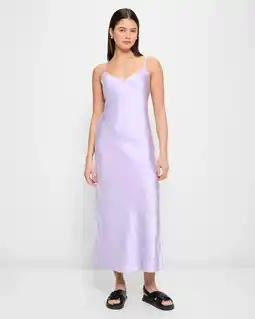 Target Bias Cut Satin Slip Midi Dress - Lily Loves offer