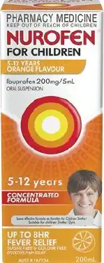 Discount Drug Stores Nurofen For Children 5-12 Years Orange Flavour 200mL offer