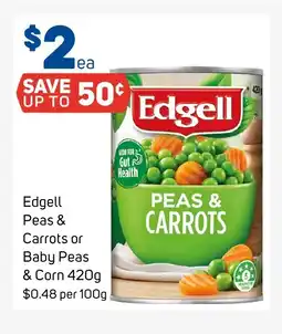 Foodland Edgell Peas & Carrots or Baby Peas offer