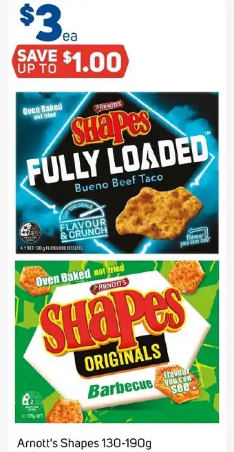 Foodland Arnott's Shapes 130-190g offer