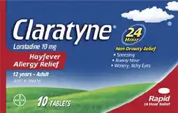 Claratyne Rapid Hayfever & Allergy Relief 10 Tablets
