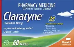 Discount Drug Stores Claratyne Hayfever & Allergy Relief 60 Tablets offer