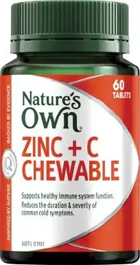 Nature’s Own Zinc + C 60 Chewable Tablets