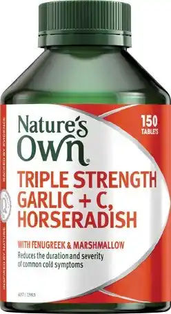 Discount Drug Stores Nature’s Own Triple Strength Garlic + C, Horseradish 150 Tablets offer