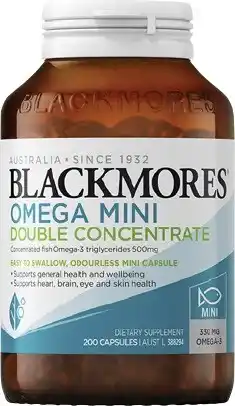 Discount Drug Stores Blackmores Omega Mini Double Concentrate 200 Capsules offer
