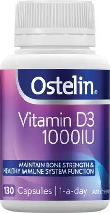 Discount Drug Stores Ostelin Vitamin D3 1000IU 130 Capsules offer