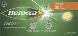 Discount Drug Stores Berocca Energy Orange Flavour 30 Effervescent Tablets offer