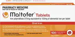 Discount Drug Stores Maltofer Oral Iron 100 Tablets offer