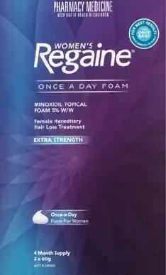Discount Drug Stores Regaine Women’s Once a Day Foam Extra Strength 2 x 60g offer
